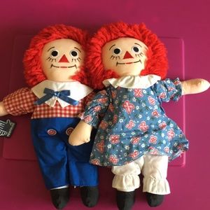 Gently loved Raggedy Ann & Andy dolls by applause